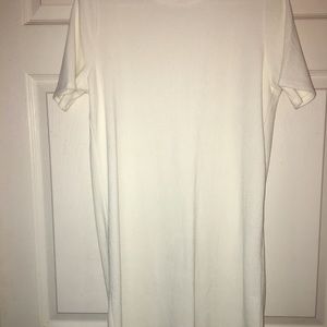 White Ribbed Dress